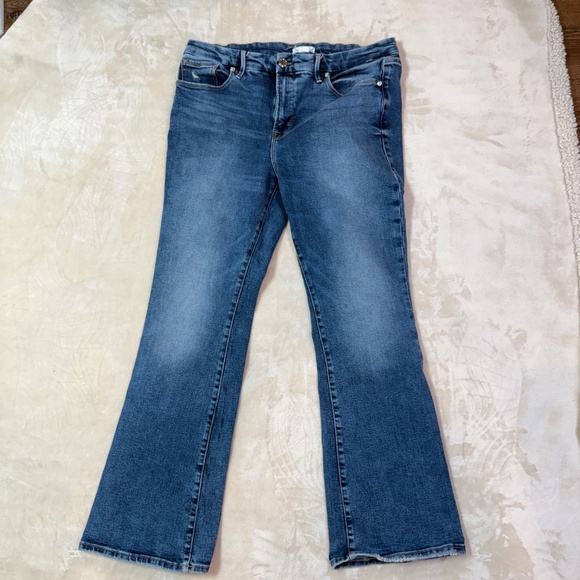 92% Cotton Good American Bootcut Jeans - US 14 / 32 - Picture 1 of 14